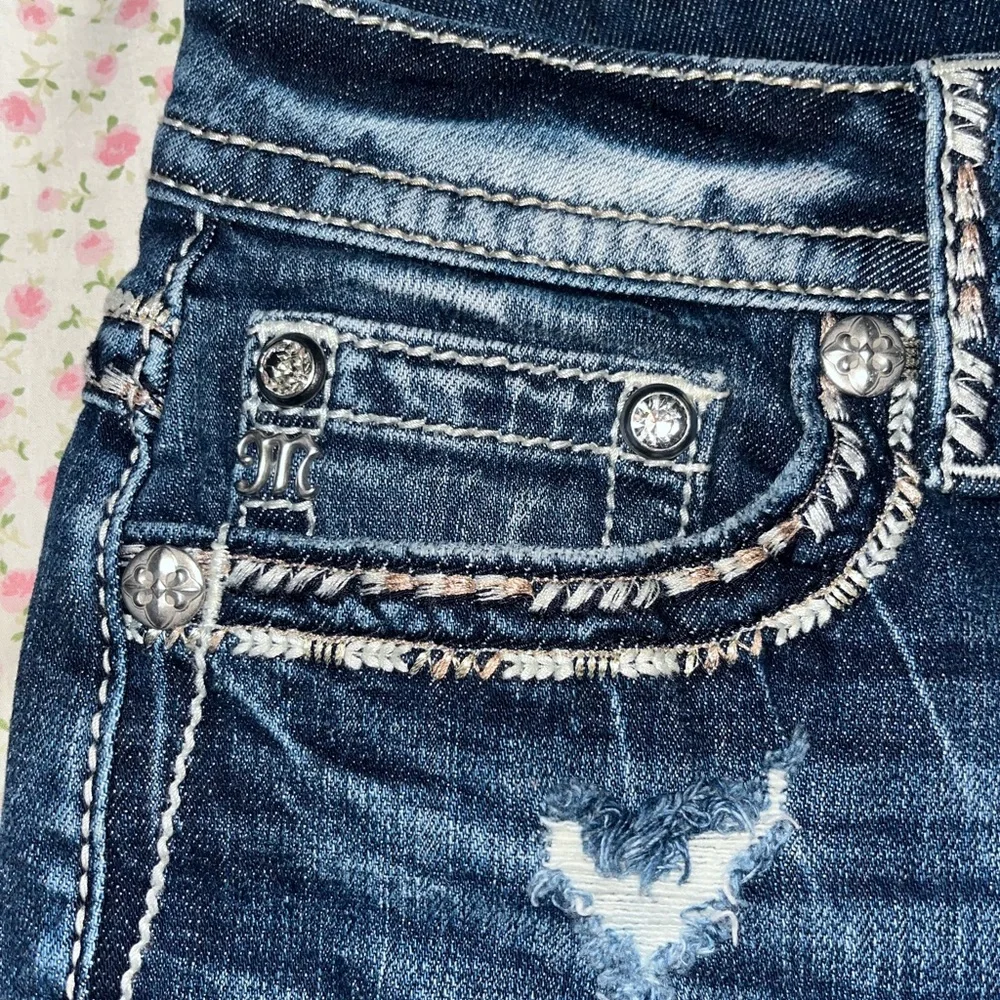 Miss Me Dark Blue shorts - Picture 3 of 5